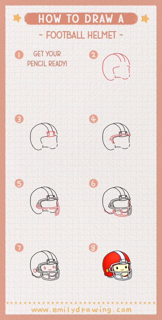 how to draw a football helmet pinterest pin